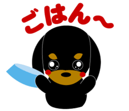 Miniature black dachshund sticker #8120829