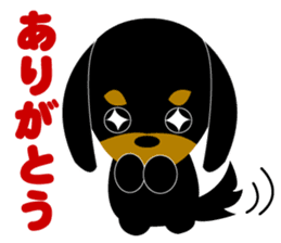 Miniature black dachshund sticker #8120830
