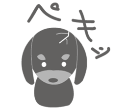 Miniature black dachshund sticker #8120831