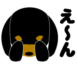 Miniature black dachshund sticker #8120832