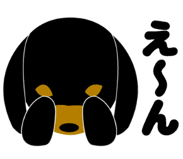 Miniature black dachshund sticker #8120832