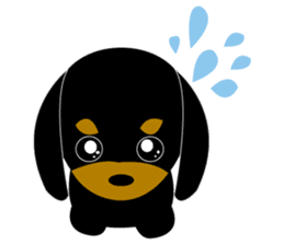 Miniature black dachshund sticker #8120833