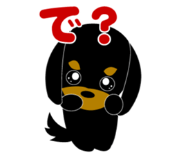 Miniature black dachshund sticker #8120834