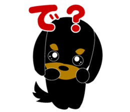 Miniature black dachshund sticker #8120834