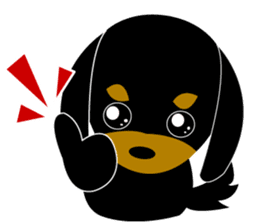 Miniature black dachshund sticker #8120835