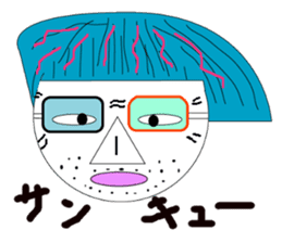 Okama of beard sticker #8121605