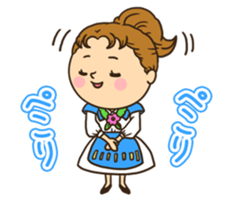 Greetings in the world of costume sticker #8122663