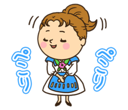 Greetings in the world of costume sticker #8122663