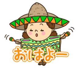 Greetings in the world of costume sticker #8122680