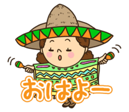 Greetings in the world of costume sticker #8122680