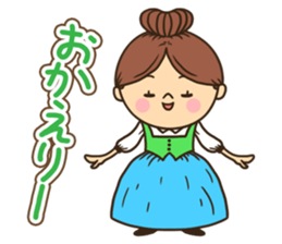 Greetings in the world of costume sticker #8122683