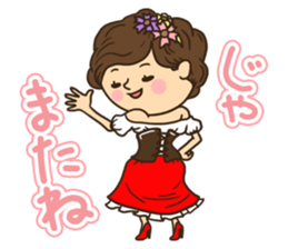 Greetings in the world of costume sticker #8122690
