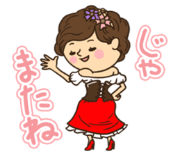 Greetings in the world of costume sticker #8122690