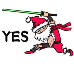 Ninja Santa Claus sticker #8123181