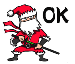 Ninja Santa Claus sticker #8123189