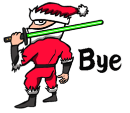 Ninja Santa Claus sticker #8123191