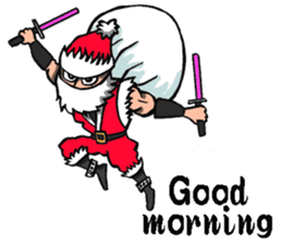 Ninja Santa Claus sticker #8123192