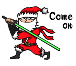 Ninja Santa Claus sticker #8123195