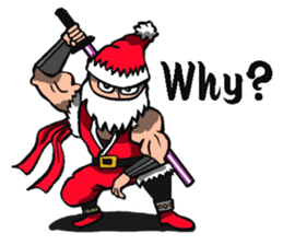 Ninja Santa Claus sticker #8123199