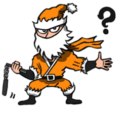 Ninja Santa Claus sticker #8123209