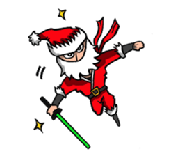 Ninja Santa Claus sticker #8123212