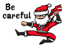 Ninja Santa Claus sticker #8123214