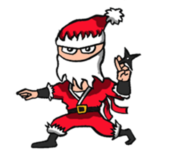 Ninja Santa Claus sticker #8123215