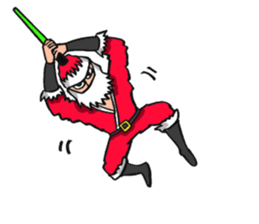 Ninja Santa Claus sticker #8123216
