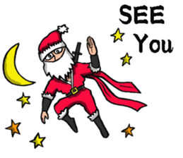 Ninja Santa Claus sticker #8123218