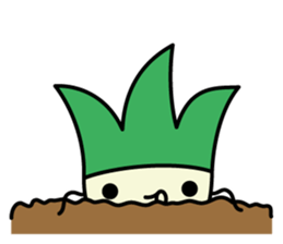 Cute Green onion sticker #8123261