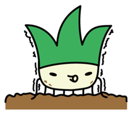 Cute Green onion sticker #8123262
