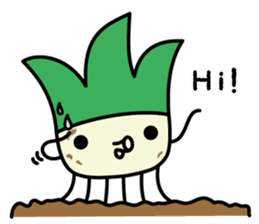Cute Green onion sticker #8123263