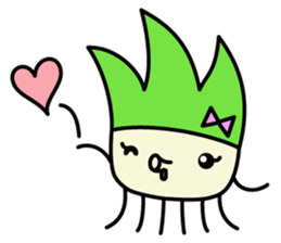 Cute Green onion sticker #8123266