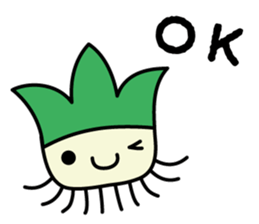 Cute Green onion sticker #8123268