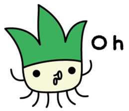 Cute Green onion sticker #8123269