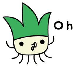 Cute Green onion sticker #8123269