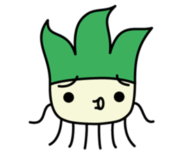 Cute Green onion sticker #8123275
