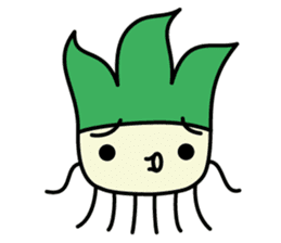 Cute Green onion sticker #8123275