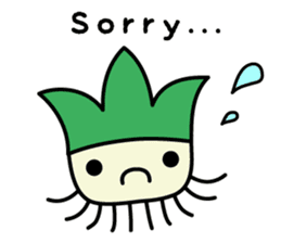 Cute Green onion sticker #8123281