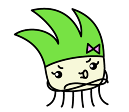 Cute Green onion sticker #8123282