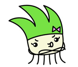 Cute Green onion sticker #8123282