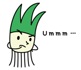 Cute Green onion sticker #8123283