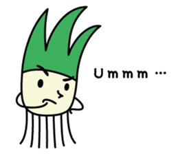 Cute Green onion sticker #8123283
