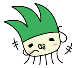 Cute Green onion sticker #8123286