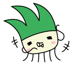 Cute Green onion sticker #8123286