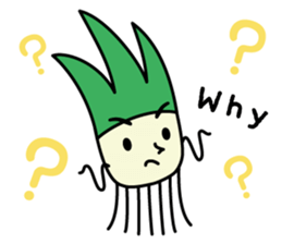 Cute Green onion sticker #8123287