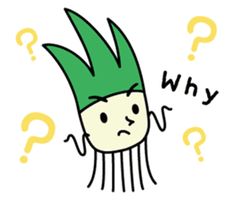 Cute Green onion sticker #8123287