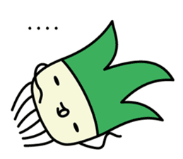 Cute Green onion sticker #8123289