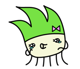 Cute Green onion sticker #8123291