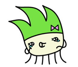 Cute Green onion sticker #8123291